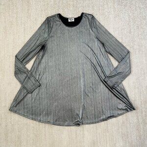 Show Me Your Mumu Tyler Tunic Silver Metallic Mini Dress L